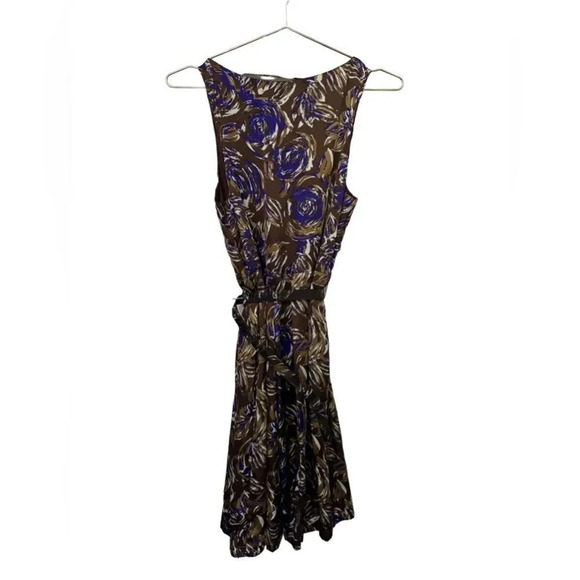 NWOT Eva Franco Purple Rose Sleeveless Dress Anthropologie Size 6 - Picture 2 of 5